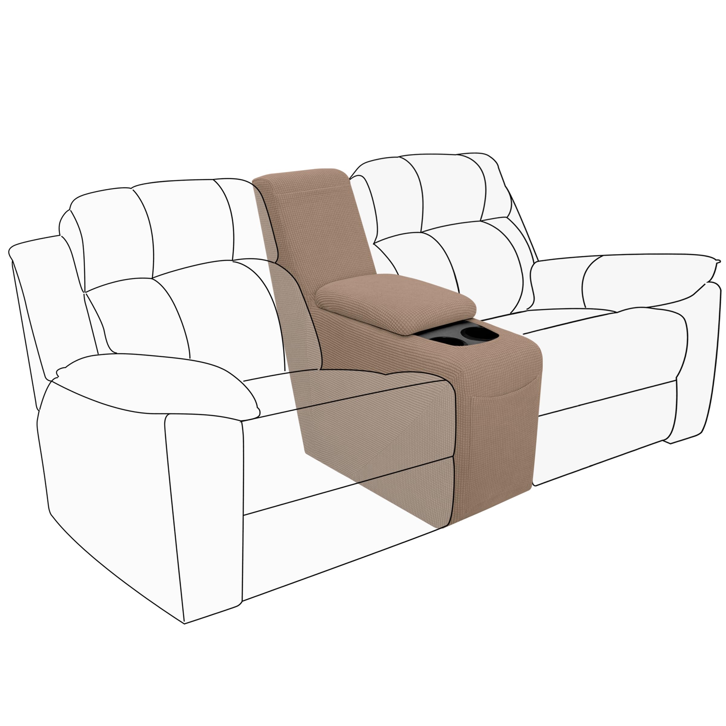 Easy-Going 2-Piece Recliner Console Cover Camel