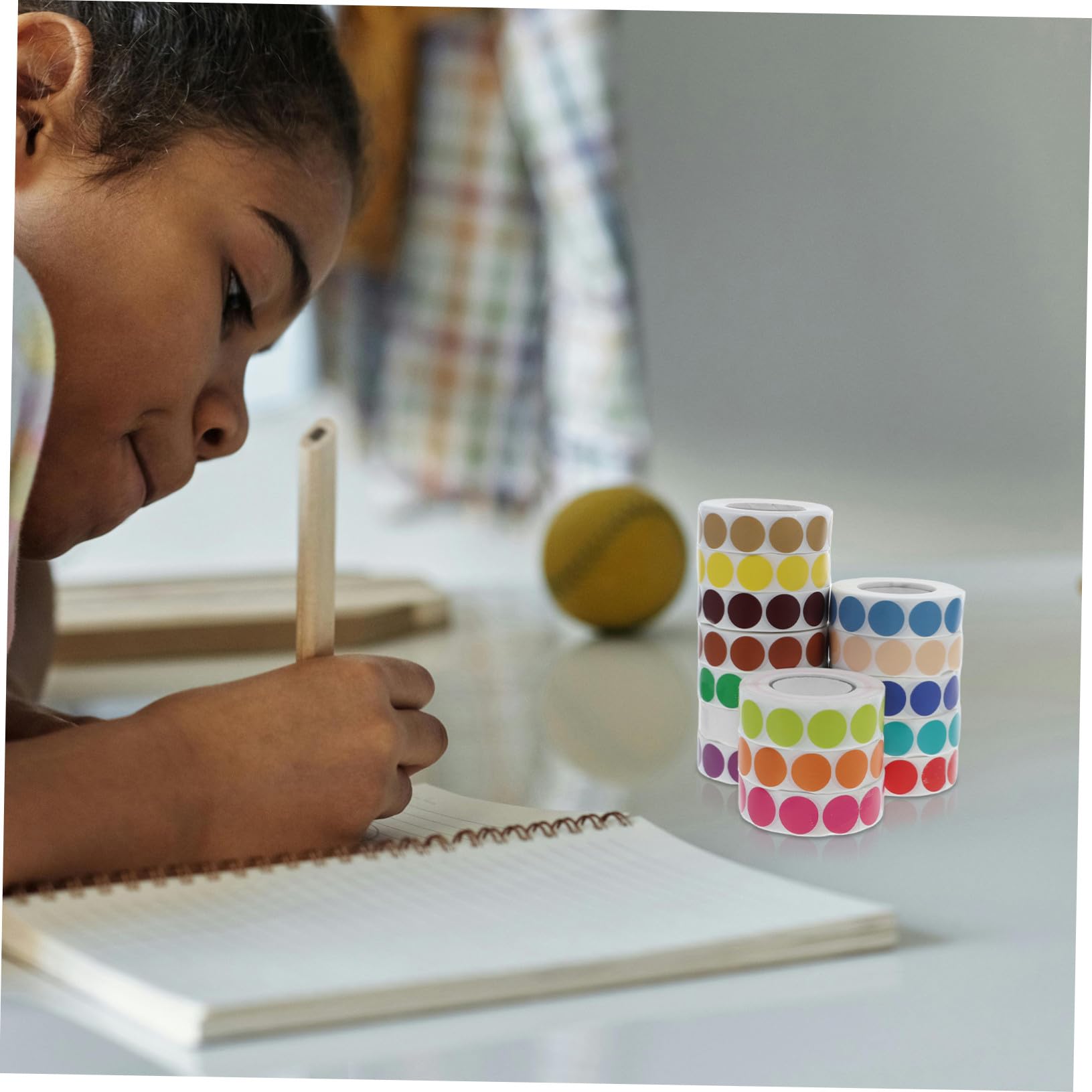 15 pezzi Etichette Adesive Colorate Tonde Adesive Autoadesive per Organizzazione Codifica Colori per Scuola Ufficio e Fai da Te