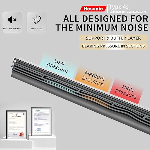 Miniatura 2 de HOSONIC Limpiaparabrisas de 26 + 16 pulgadas, limpiaparabrisas para todas las estaciones, limpiaparabrisas reemplazables para automóviles, doble