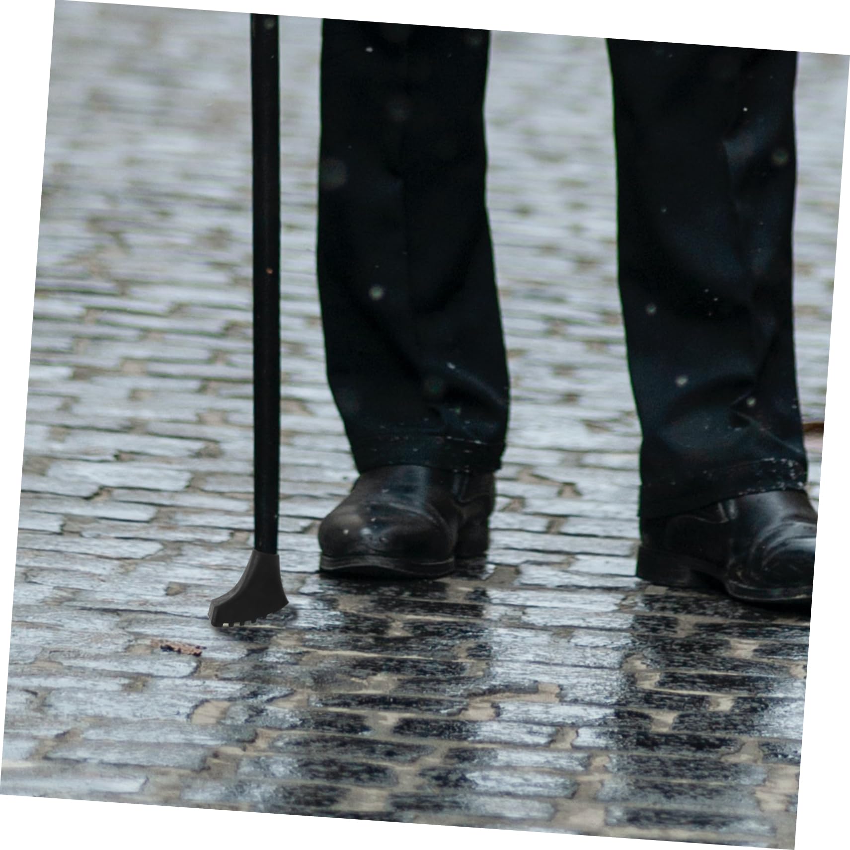 HAPINARY 4pcs Rubber Tips for Walking Sticks Walking Stick Pole Tip Replacement Black Trekking Pole Tips Protectors Rubber Cane Anti-Skid Tips