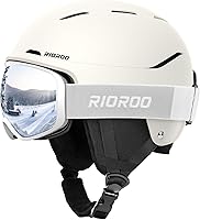 RIOROO Ski Helmet & Goggles Set for Men Women Youth - Shockproof Snowboard Helmet, Anti-Fog OTG Goggles for Skiing Snowboarding