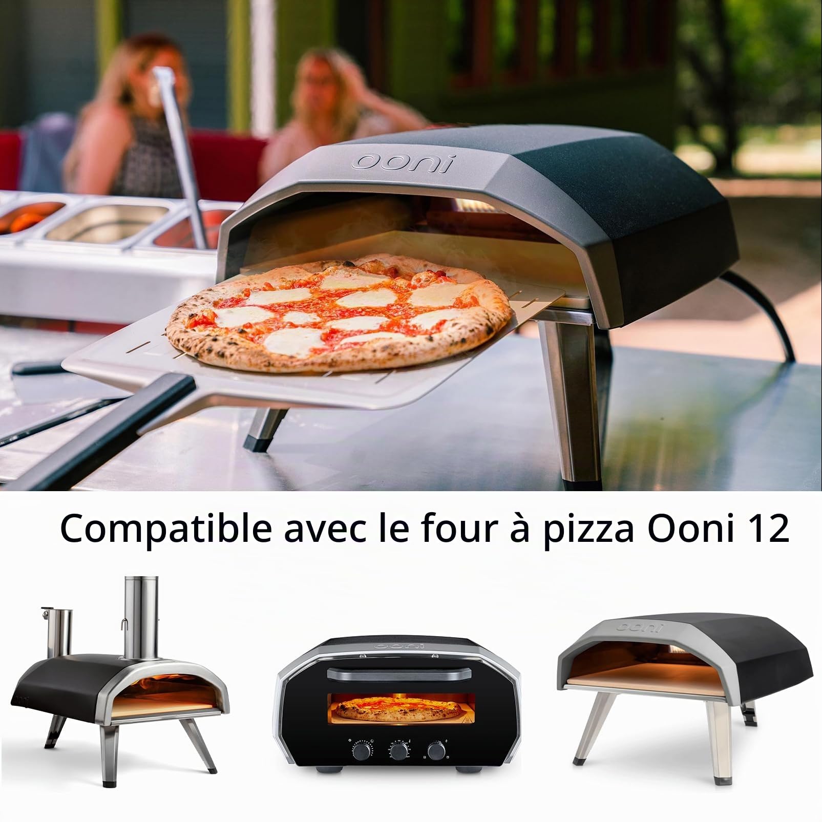 Pierre à pizza carrée de 33,5 cm pour four à pizza Ooni 12 Fyra Karu Koda Cordierite pour four à pizza Ooni 12 Fyra 12 Ooni Karu 12 Ooni Koda 12 Ooni Volt 12