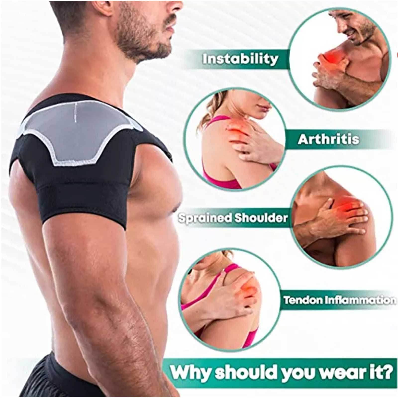 AADECOR Tutore di Supporto per Spalla Regolabile per Cuffia dei rotatori Strappata - Sollievo dal Dolore alla Spalla, Supporto e Compressione - Fascia per Le Maniche per Uomini e Donne,Left