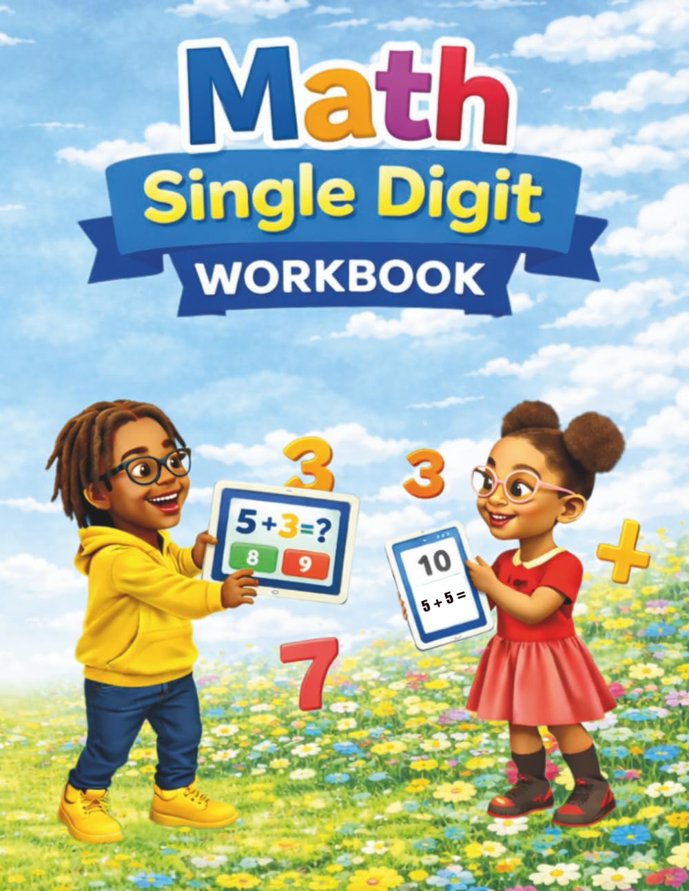 Math Single Digit Workbook: Single Digit Adding and Subtracting for 1st and 2nd Grade