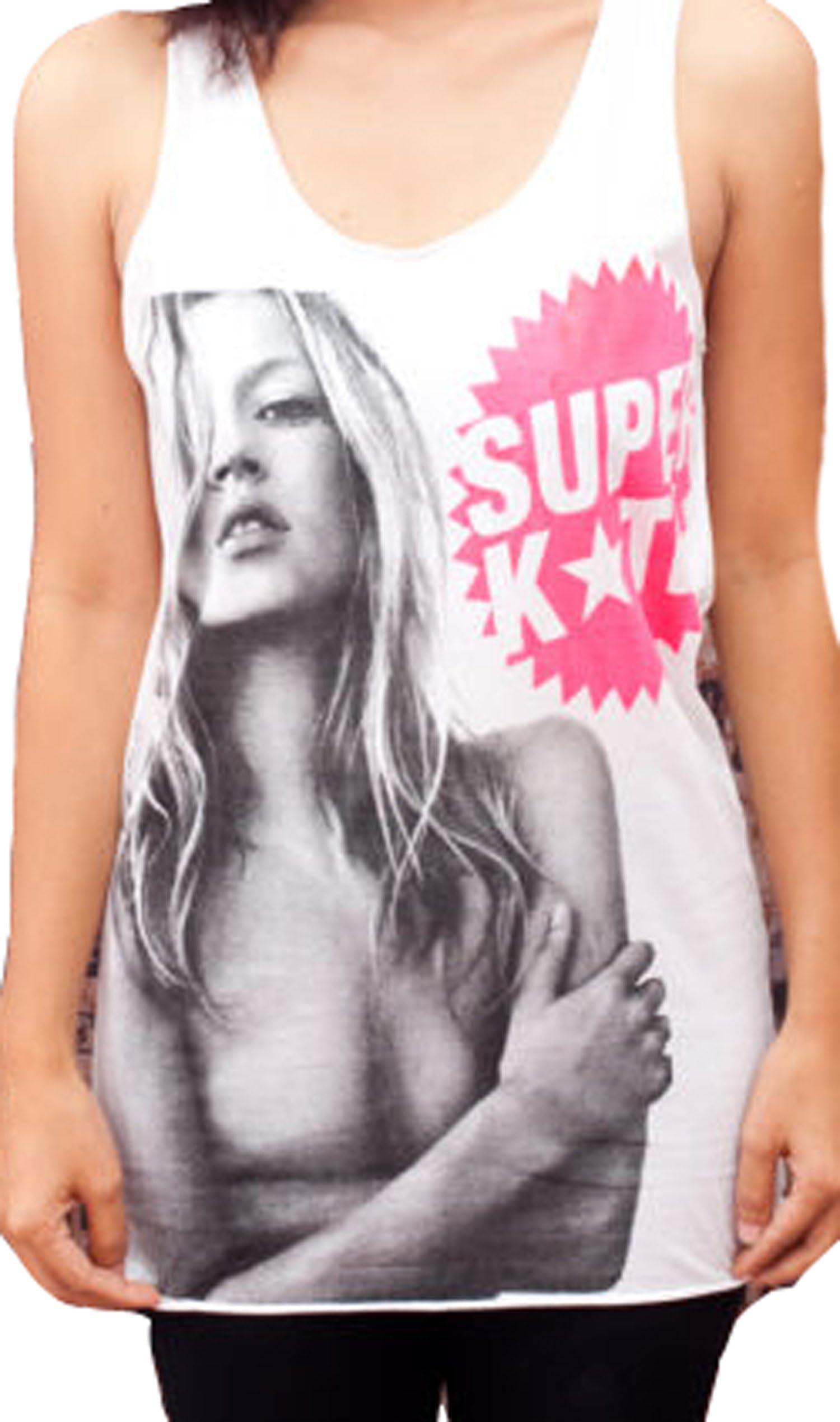 TTM171 KATE MOSS Super Model DAMES FEMME T-SHIRT Débardeur Robe Gilet Top
