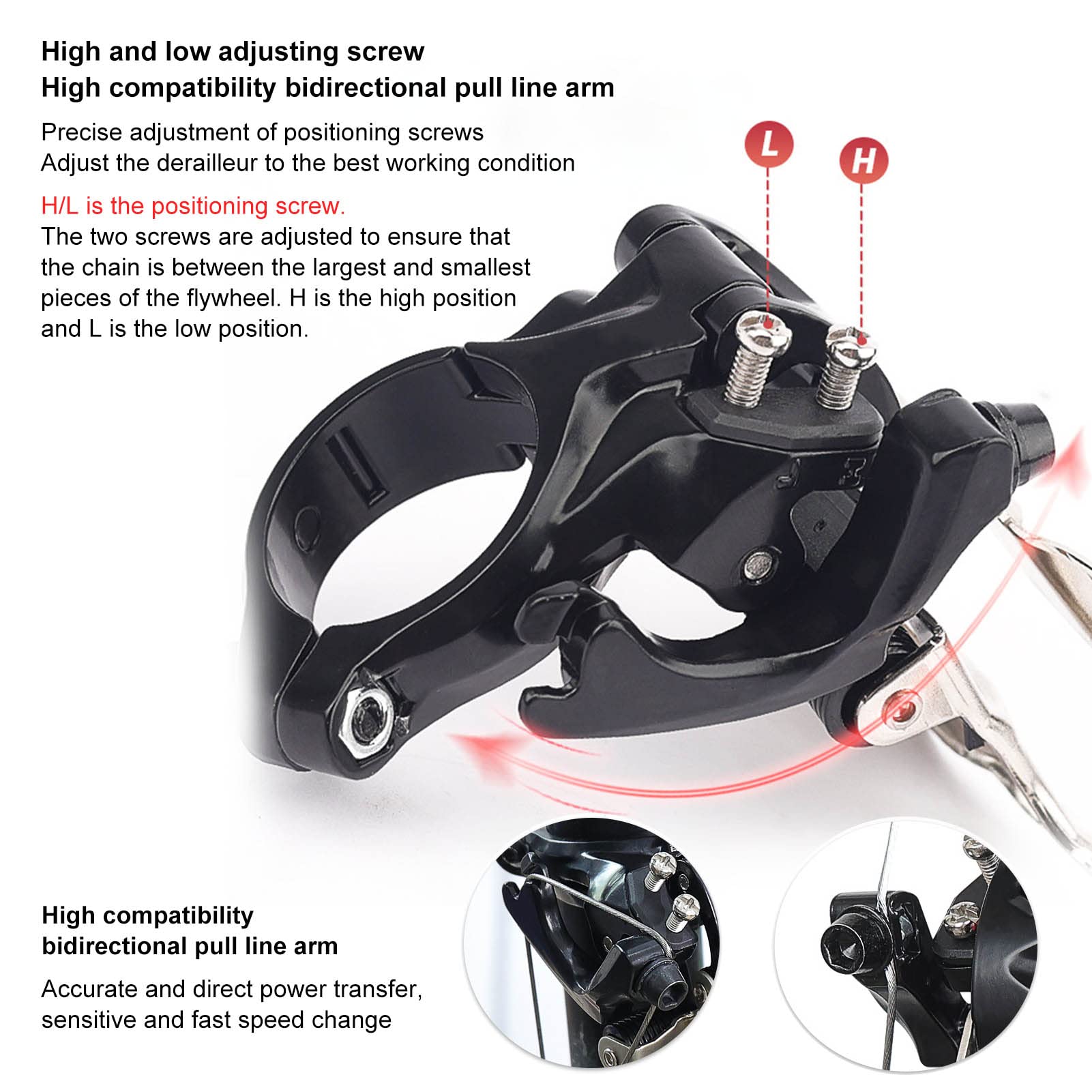 Cambio Bici Deragliatore Anteriore Bici FOMTOR Velocità