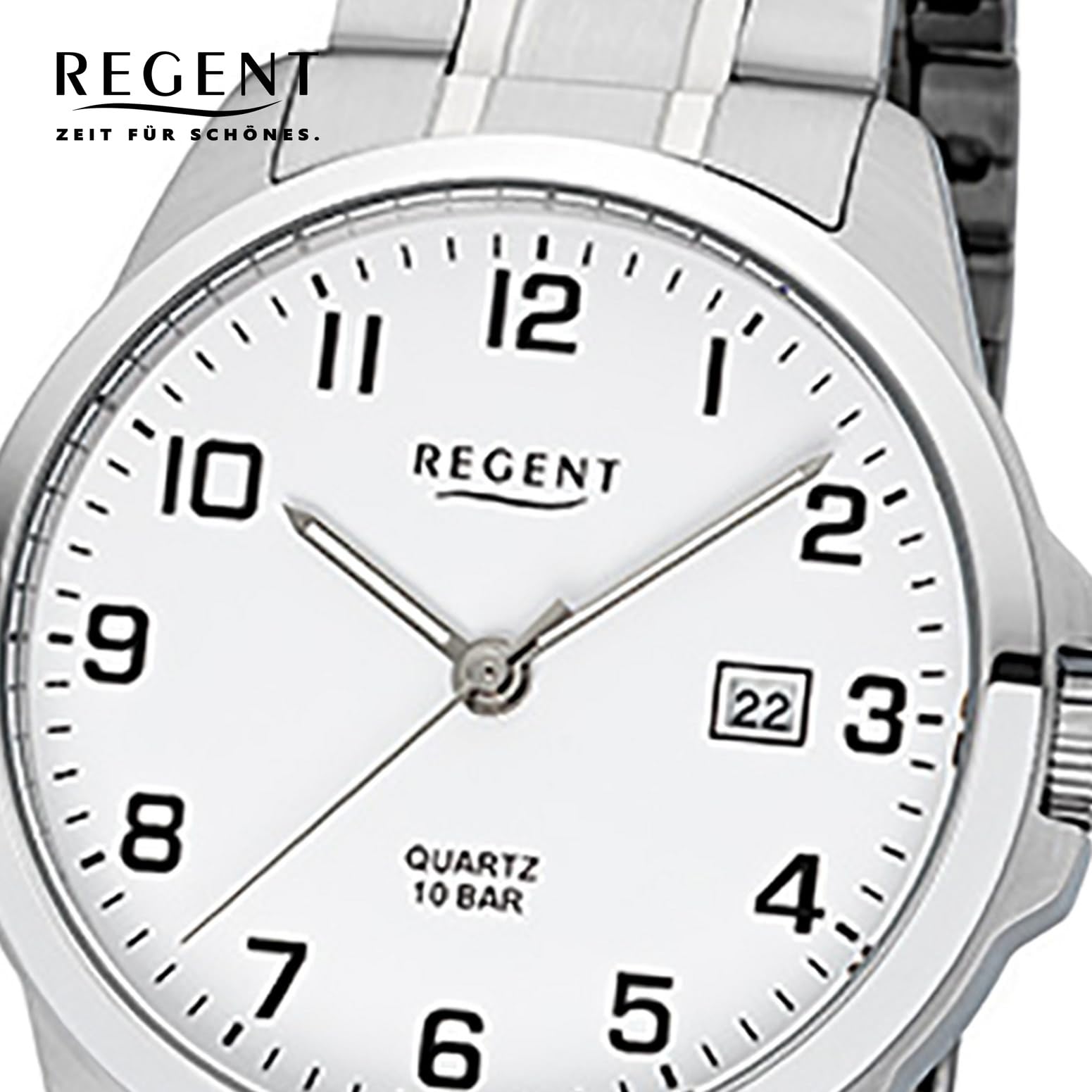 Regent Herren Analog Miyota 2115 Uhr mit Edelstahl Armband 11150641
