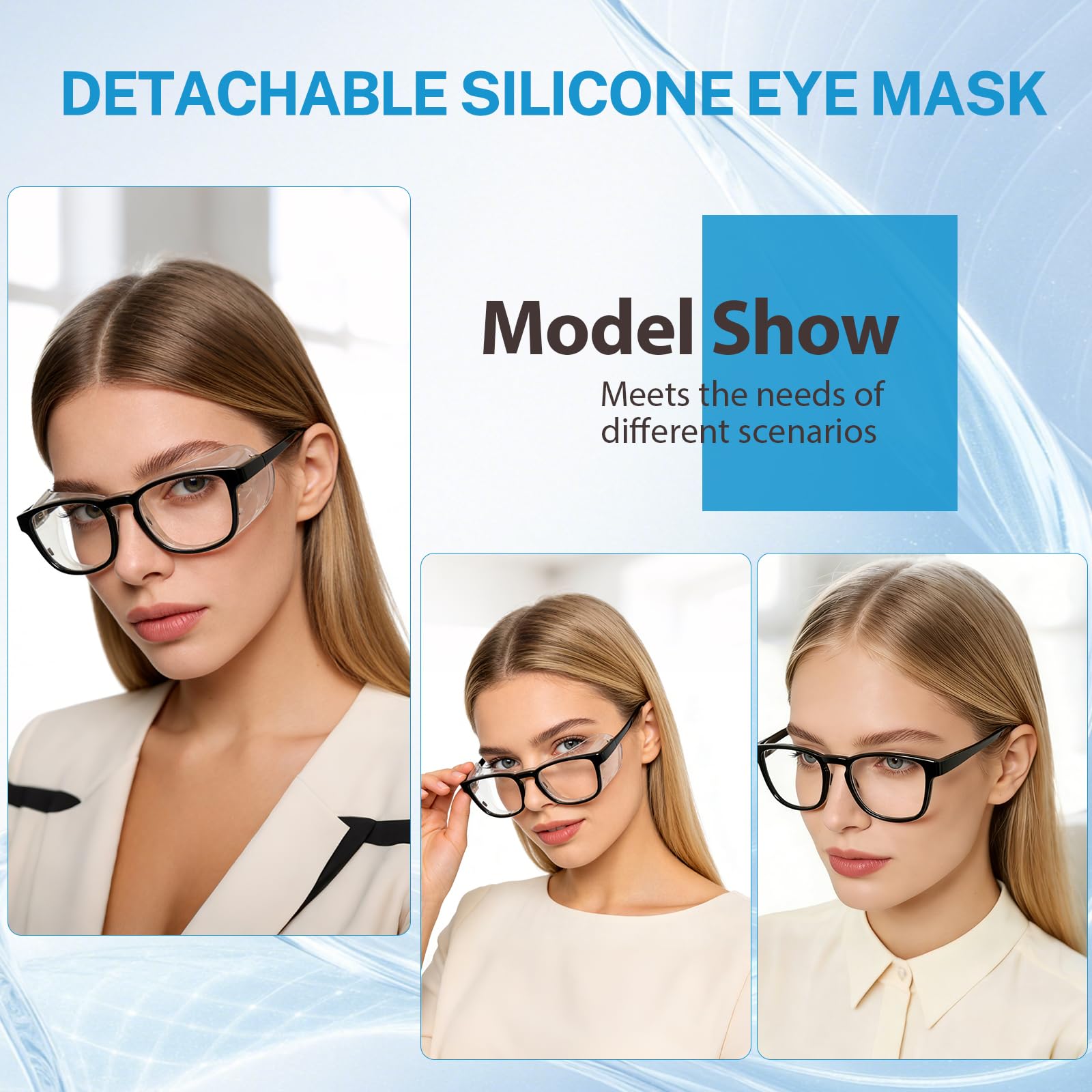 Lunettes post-opératoires hydratantes – Protection complète pour la récupération chirurgicale de la cataracte et les yeux secs, dispose d'un réservoir d'eau, d'un écran anti-lumière bleue et