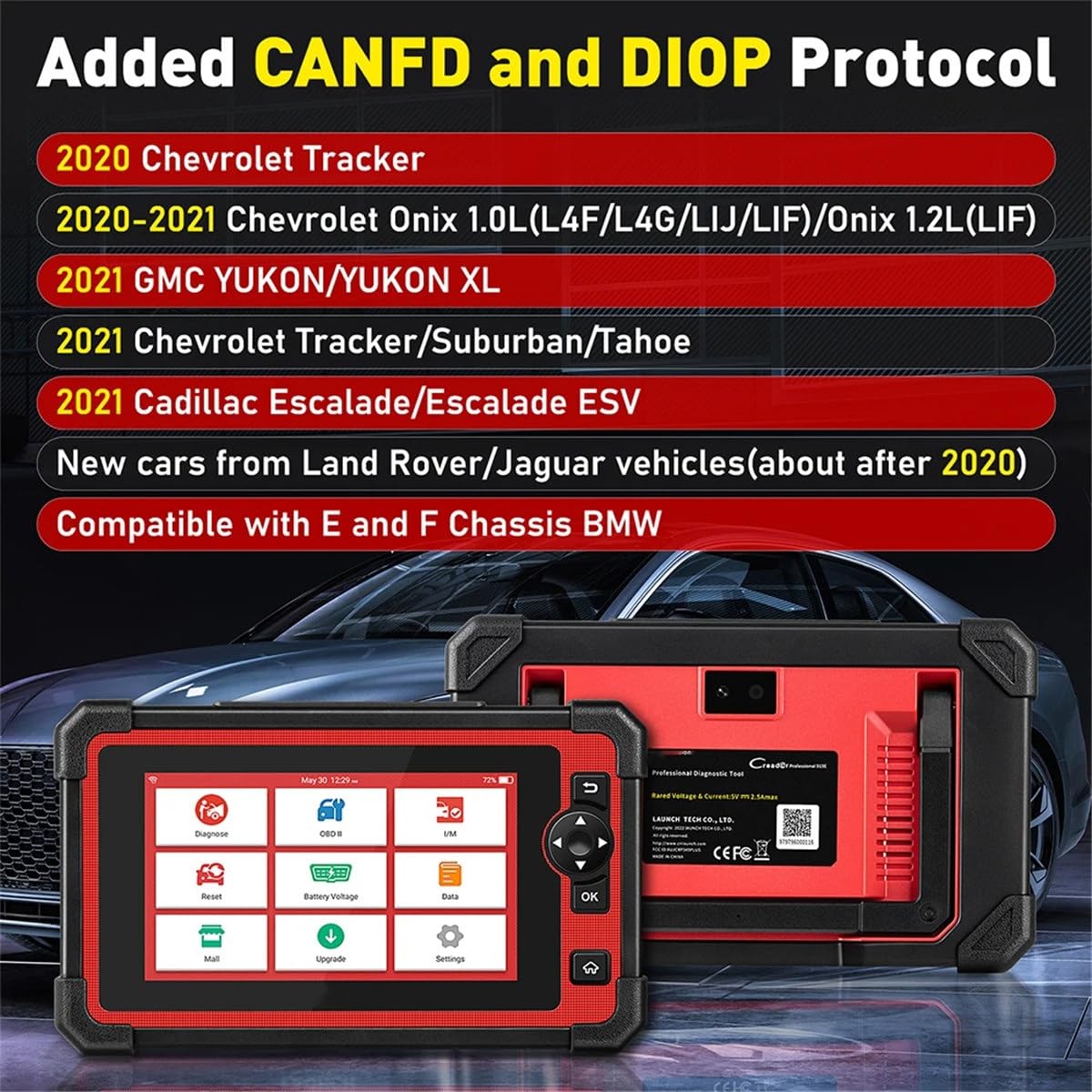 X431 CRP919E BT Samochodowe narzędzia diagnostyczne CAN FD DOIP ALL Systems ECU Coding Active Test 31 Resetuje DBScar VII Auto Scanner