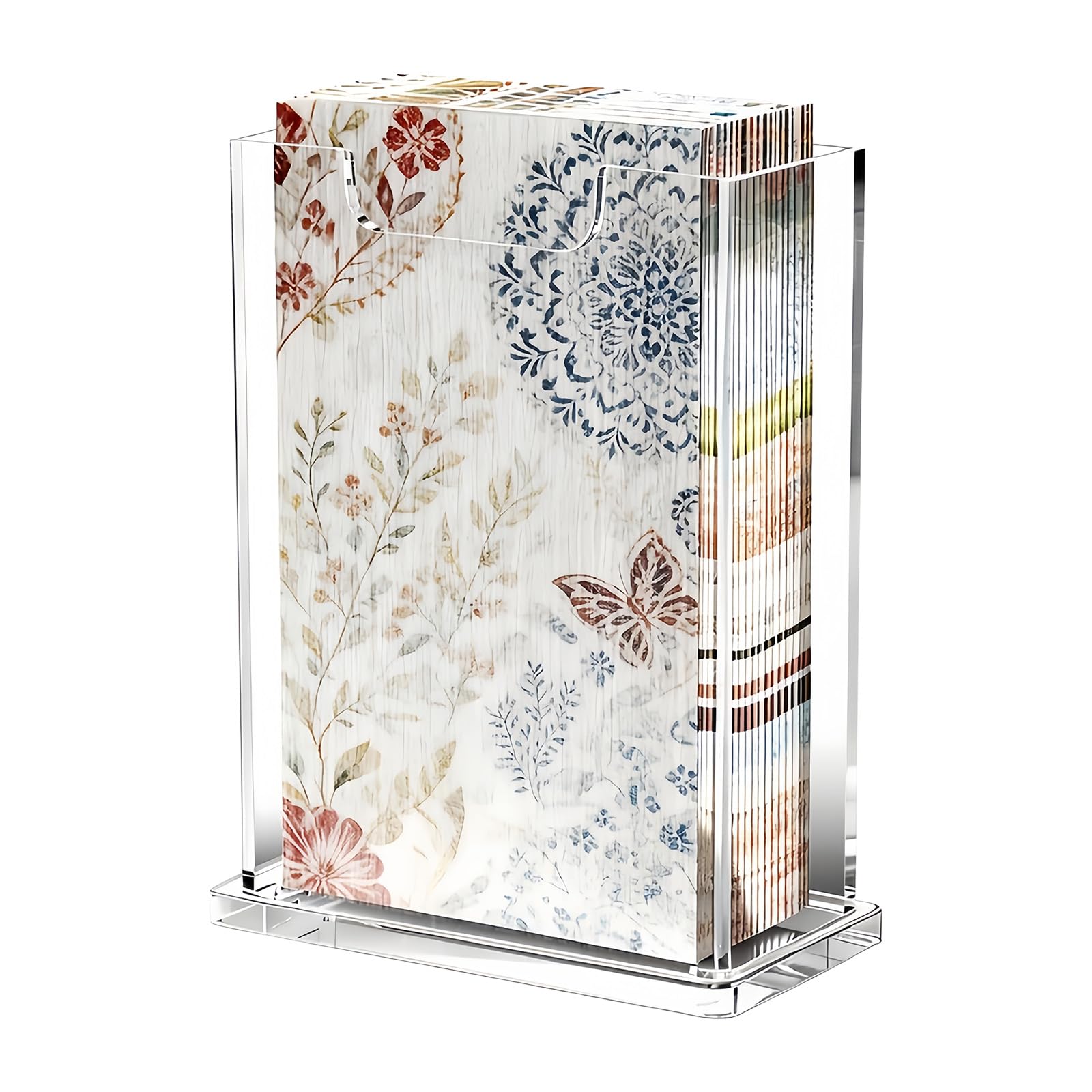 Zxfdsfdbnm Clear Vertical Napkin Holder Acrylic Paper Towel Dispenser for Hygienic and Use Kitchen Towel Rack