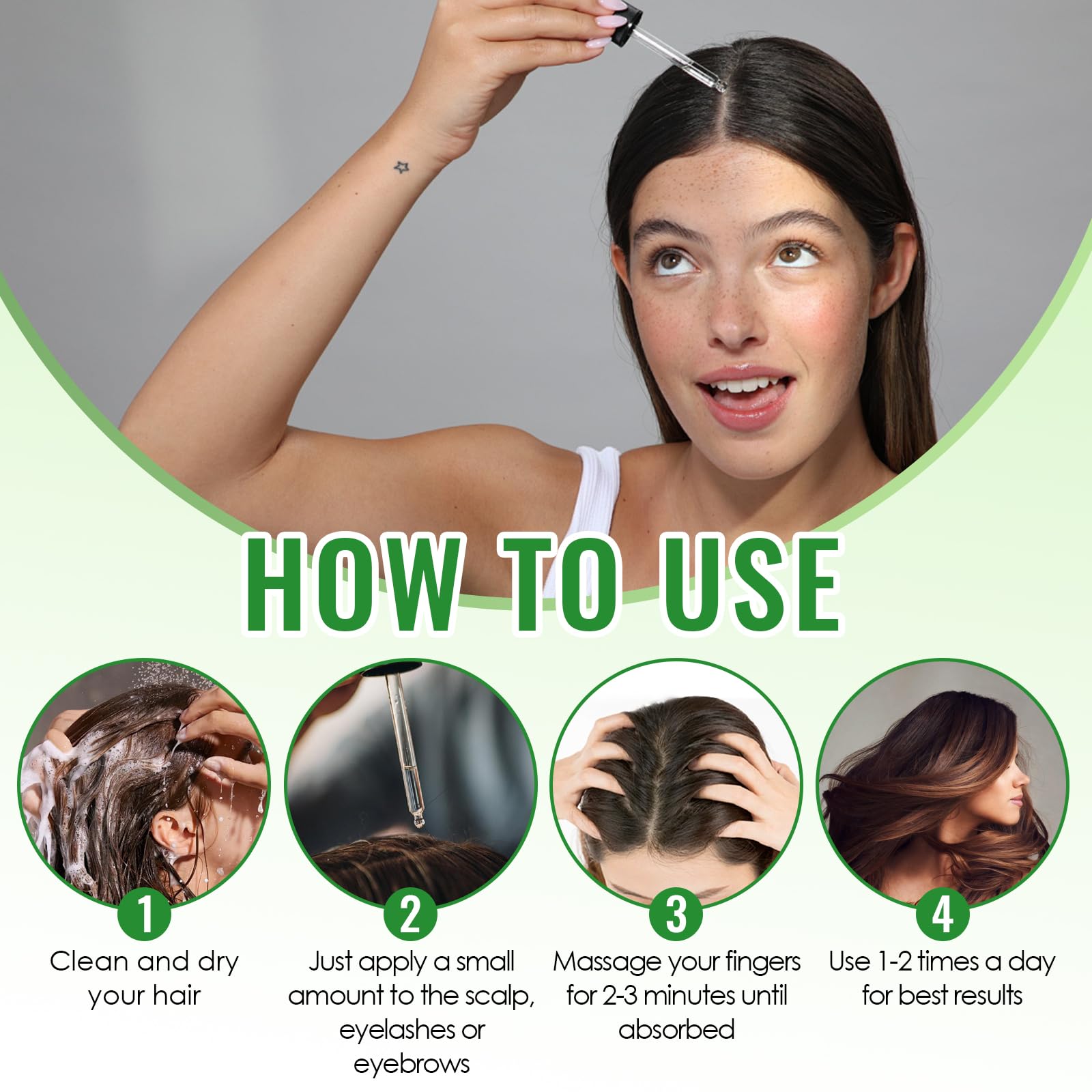 60ML Huile de Romarin pour Cheveux, Huile Romarin pour Cheveux Pousse, Rosemary Mint Oil, Hair Tonic pour Fortifier et À Favoriser La Repousse, Nourrir le Cuir Chevelu