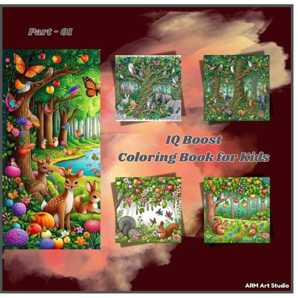 IQ Boost Coloring Book for Kids: A Relaxing and Brain-Boosting Coloring Experience for Adults - Part - 01