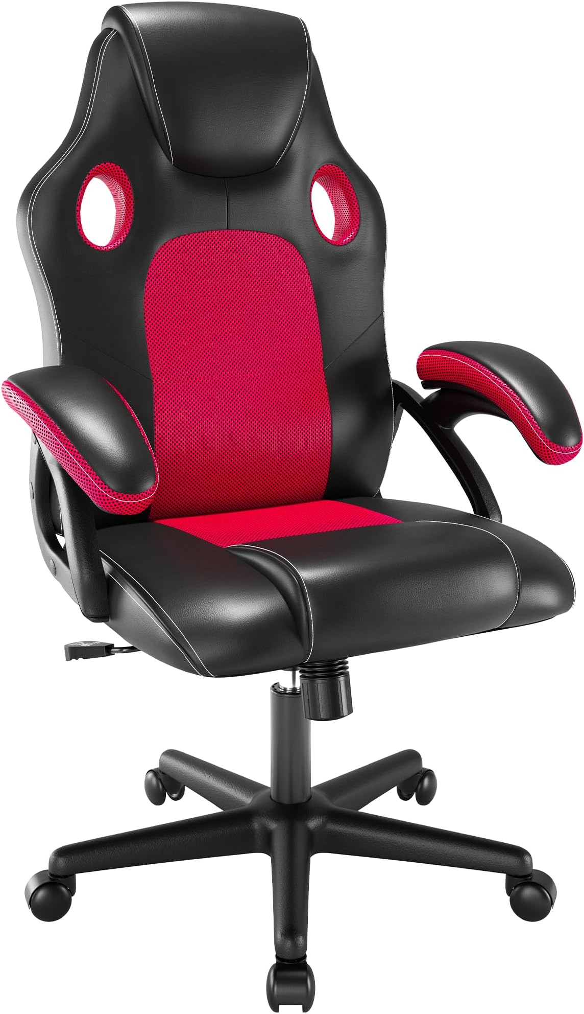 play haha Office Chair,Ergonomic High Back Seat With Breathable Mesh Insert Padded Armrests Durable Base Lumbar Support Faux Leather Surface For Gaming Home Or Office Use Gaming Chair