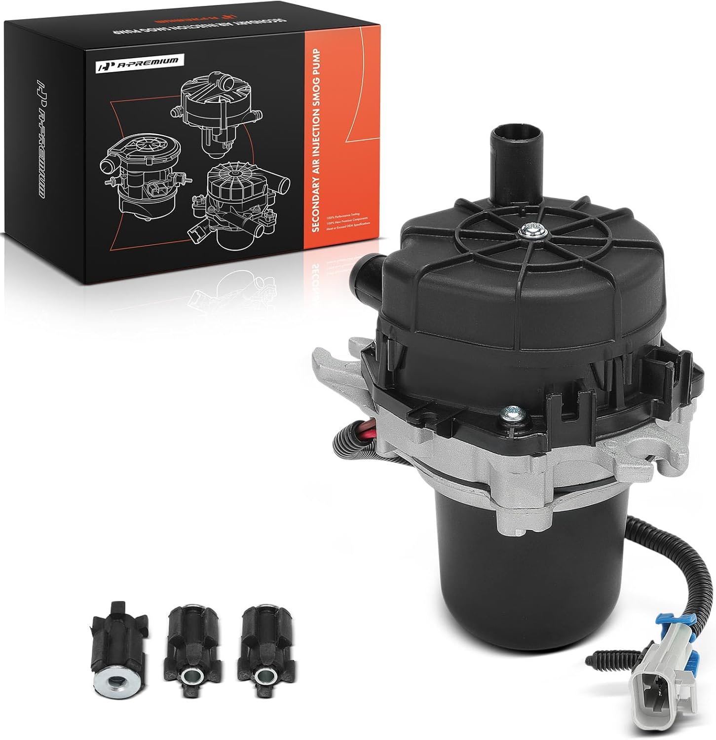 A-Premium Secondary Air Injection Smog Pump Compatible with Chevrolet Blazer 1999-2000, S10 1998-2000 & GMC Jimmy 2000, Sonoma 1998-2000 & Oldsmobile Bravada 1999-2000, 4.3L