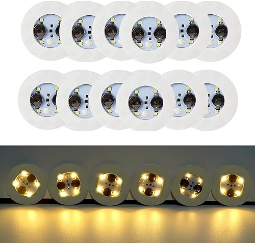 LOGUIDE Posavasos LED, paquete de 12 posavasos iluminados, luces LED para botellas, glorificador de botellas, discos LED para posavasos iluminados