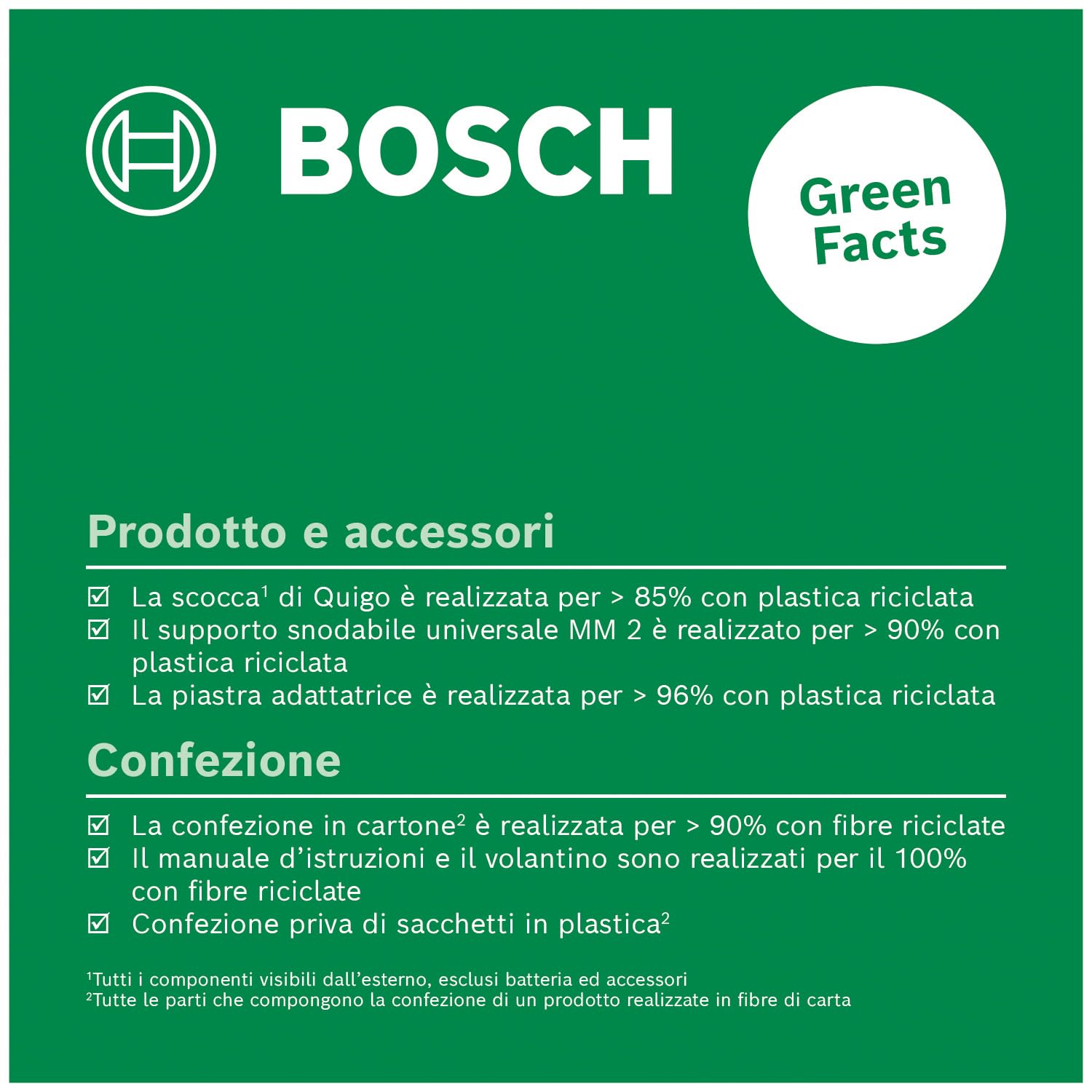 Bosch livella laser a croce Quigo con morsetto snodabile MM 2 (allineamento facile e preciso con posizionamento versatile, in cartone)