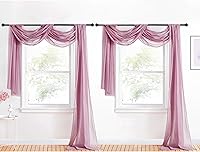 Vista 9 de NICETOWN Paneles de Cortinas Transparentes para Cama con Dosel 216 - Decoración del Hogar Cenefa de Gasa Transparente para Boda