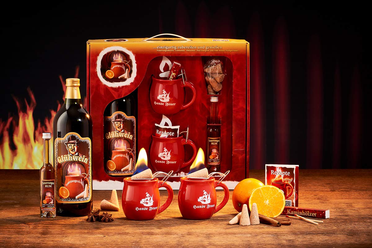 Set de regalo clásico rojo / Hanse Fuego – para ponche de fuego