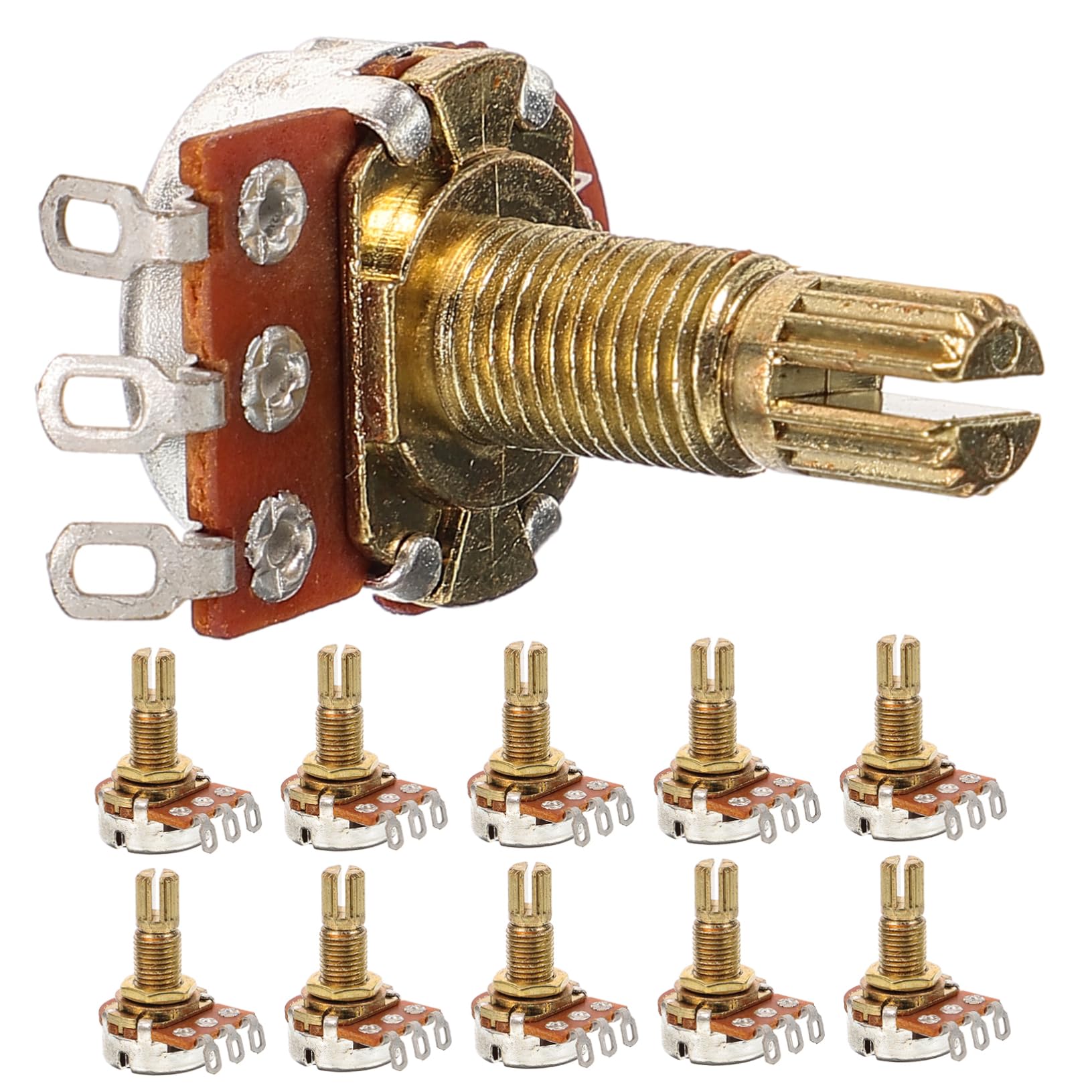 Abaodam 30 Piezas Potenciómetro De Guitarra Potenciómetro De Reemplazo De Guitarra Control De Volumen De Guitarra Piezas De Guitarra Eléctrica Eje Dividido Ollas De Audio Accesorios