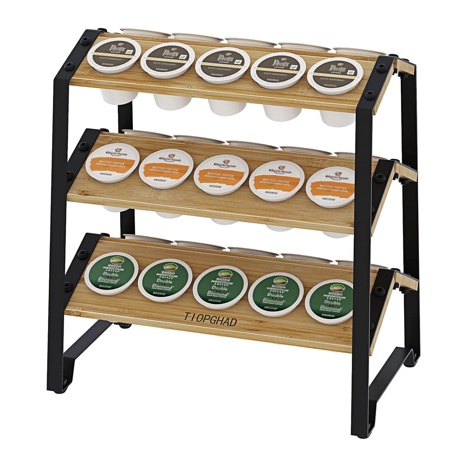 Coffee Pods Holder,K Cup Holder, K Cup Organizer Bamboo K Cups Holders