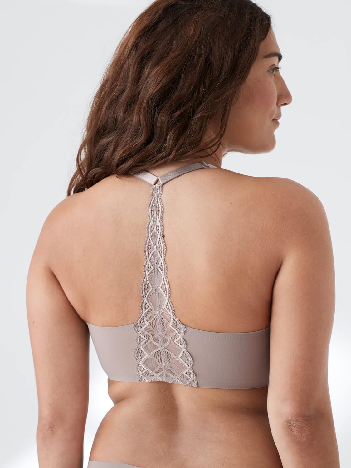 True & Co Women's True Body Triangle Lace Racerback Bra - Image 4