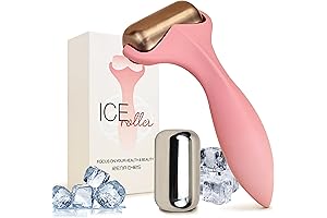 esarora Ice Roller for Face & Body with 2 Cooling Roller Heads
