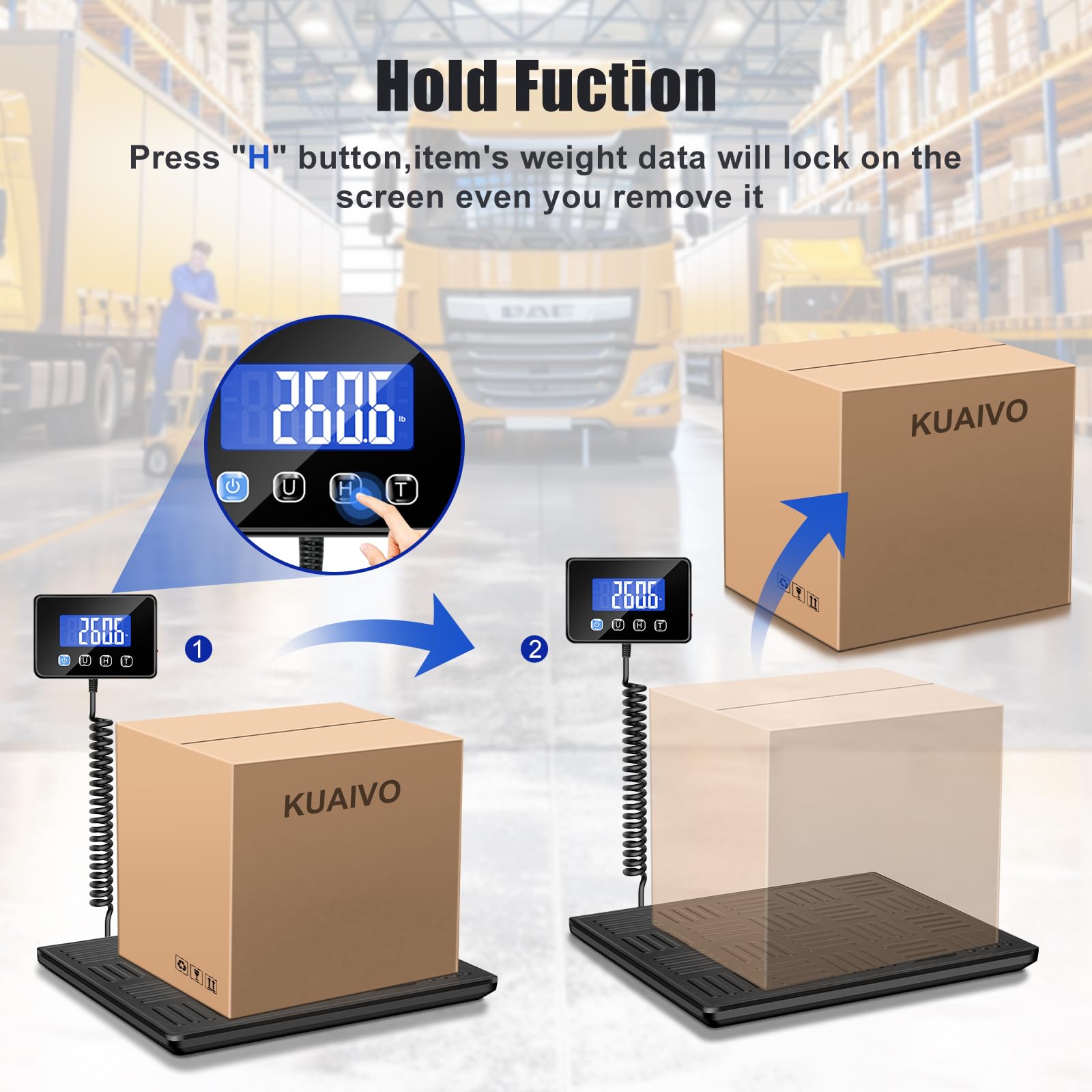 Shipping Scale 660lbs Heavy Duty Digital Luggage Scale for Packages 0 35oz High Accurate Postage Scale for Small — view 5