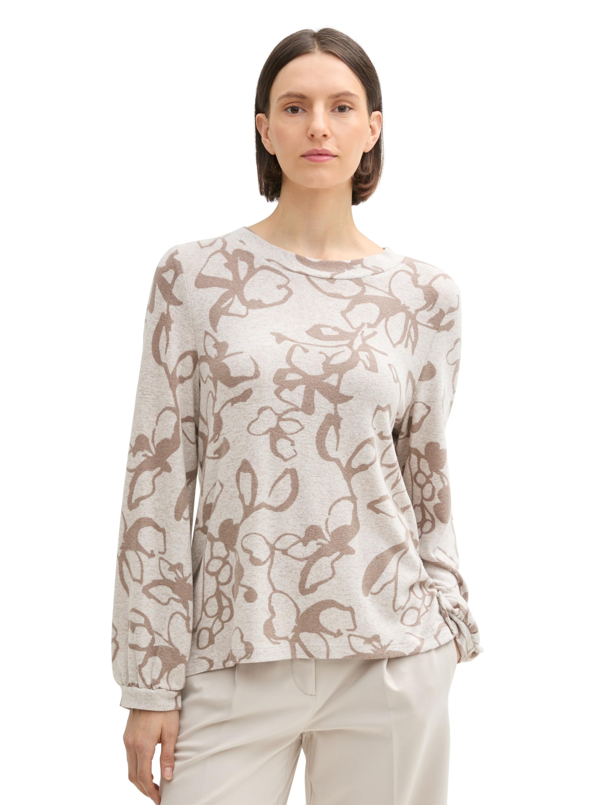 Tom Tailor Damen 1044923 Longsleeve mit Ballonärmeln (1er Pack)