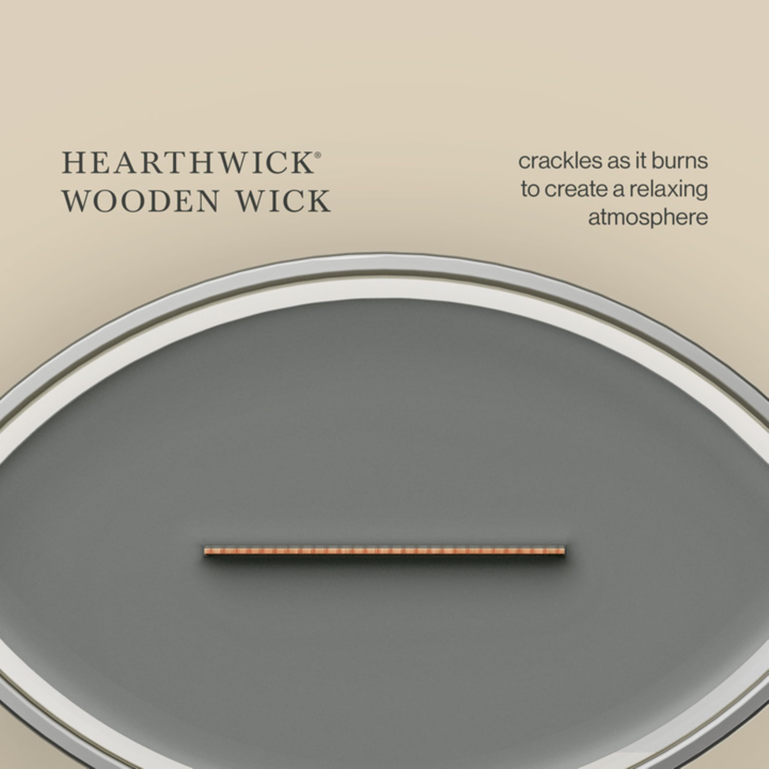 Woodwick Ellipse Candela Profumata Con Stoppino Scoppiettante, Falò Notturno, Fino A 50 Ore, Verde, 19 x 12 x 9.2 cm