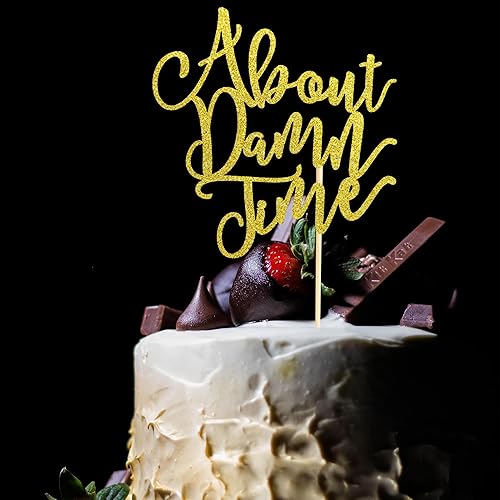 Miniatura 3 de About Damn Time - Decoración para tartas de boda, compromiso, aniversario, fiesta, finalmente, decoración de pasteles, decoraciones de fiesta,