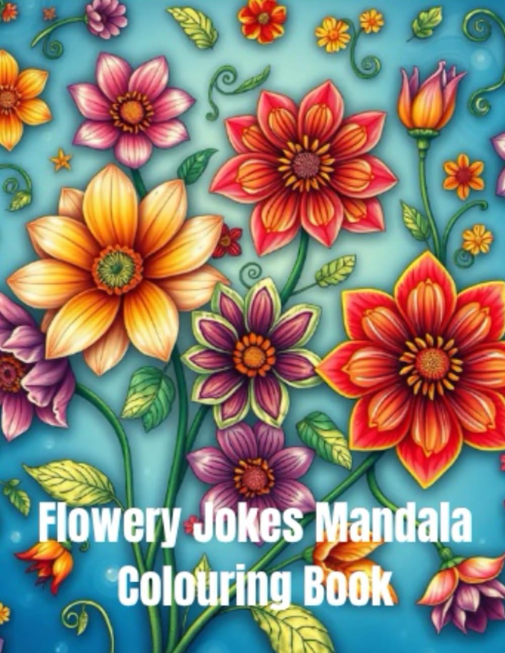 Flowery Jokes Mandala Colouring Book