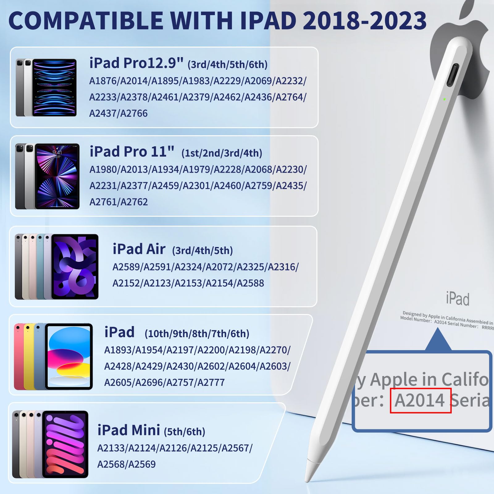 Amazon.com: iPad Apple Pencil 9th&10th Generation, Fast Charge 