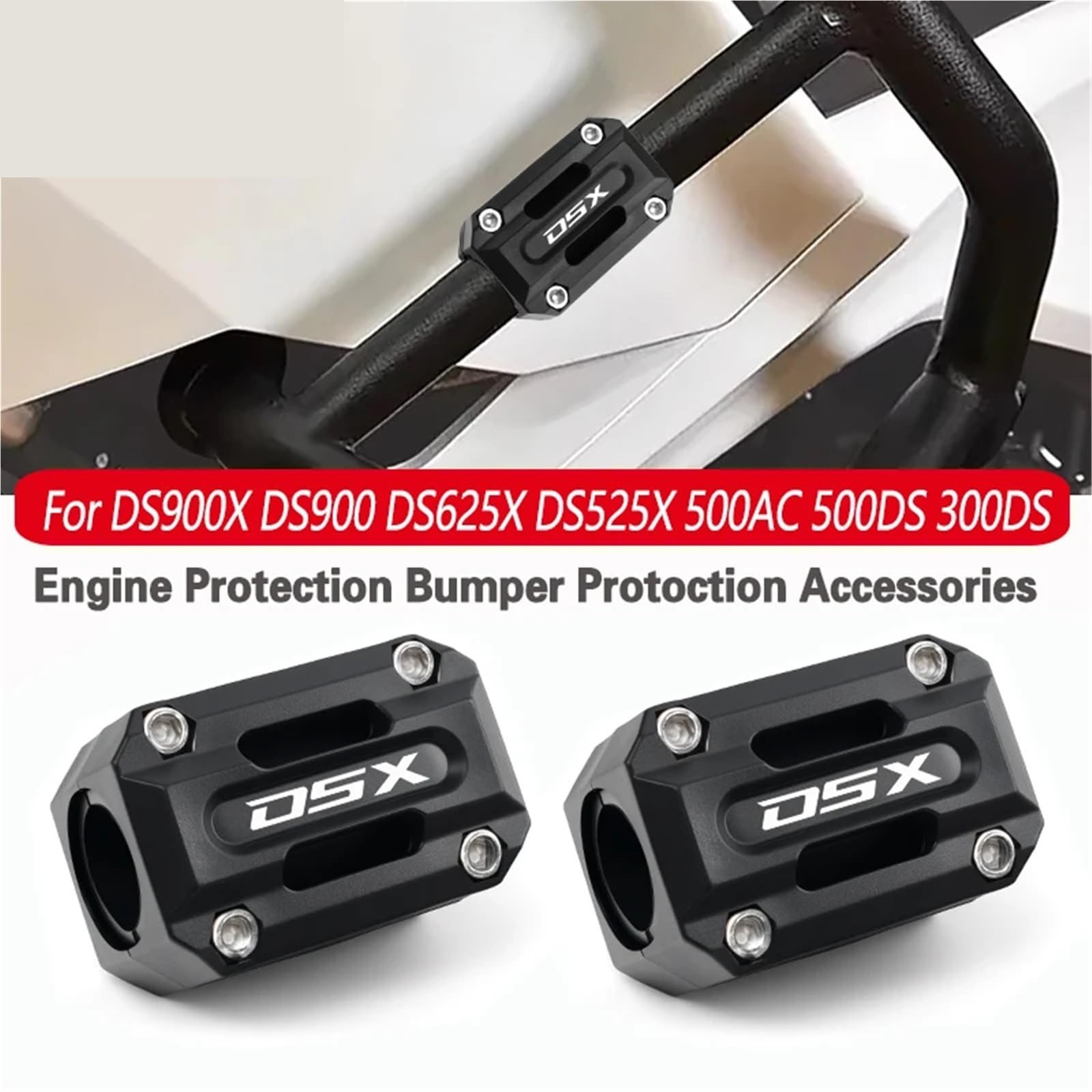 Adatto per Voge DS900/800/625/525X Rally 500AC 300 DS Moto Motore Protezione Paraurti Blocchi protezione forcella(NoLogo 6PCS)