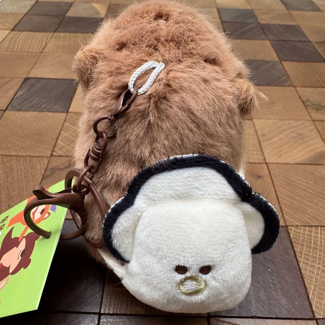 韓国　カピバラ　牡蠣　キーホルダー　キーリング　マスコット　ぬいぐるみ　ゴヌク WEGO/カピバラぬいぐるみキーホルダー（キーホルダー）｜WEGO