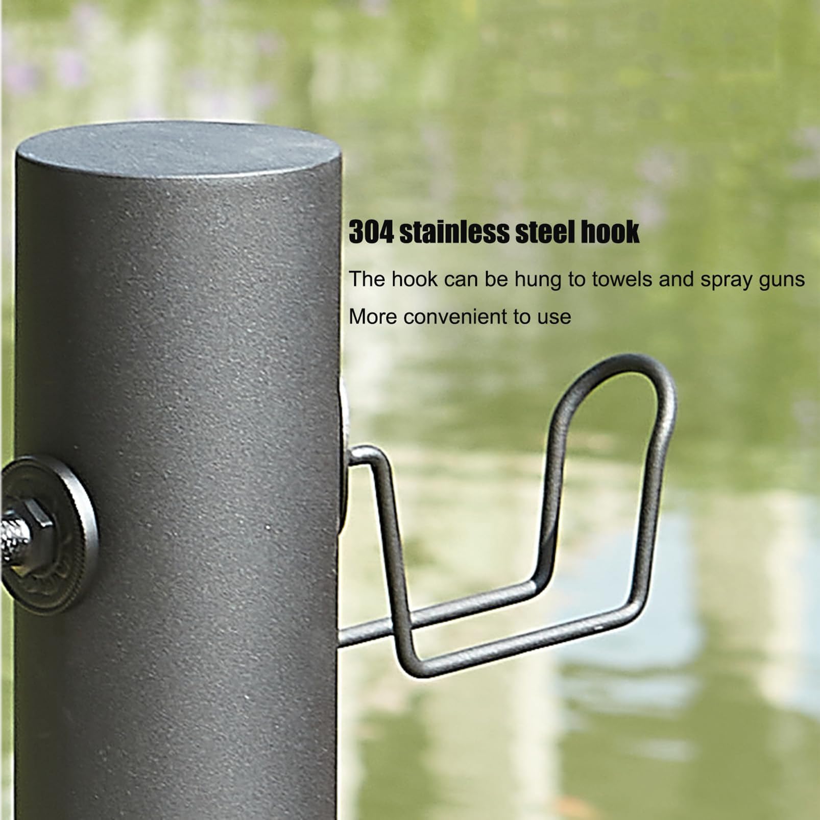 Wassersäule Garten Edelstahl 304 - Frostsicher Mit Doppelauslass 60cm/95cm