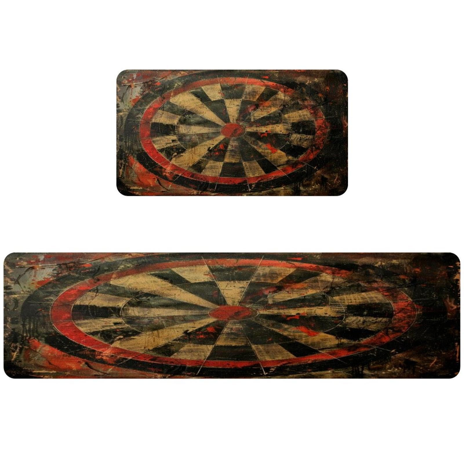 Tapis de cuisine grunge en lot de 2 lavables et antidérapants pour la buanderie