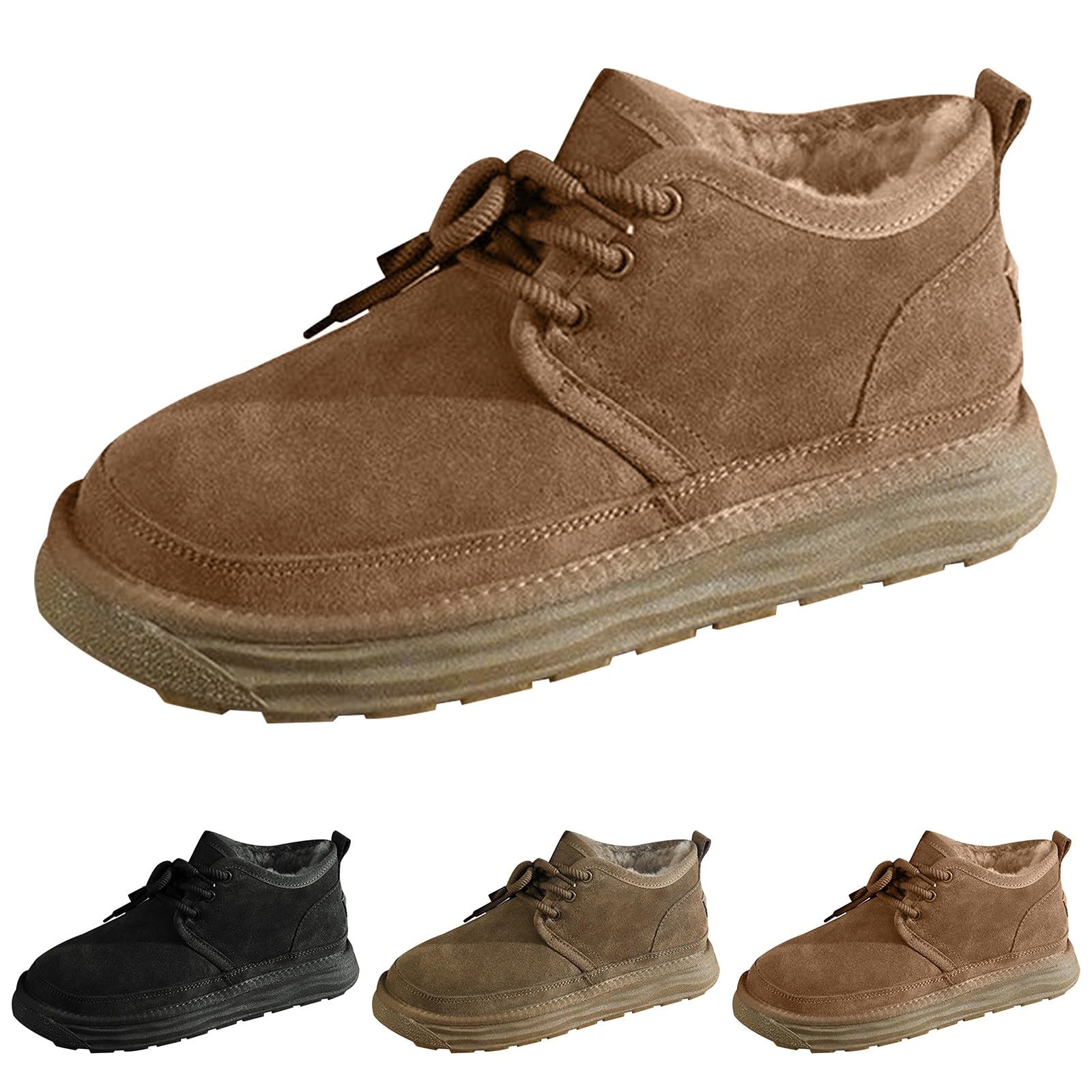 Générique Botte Fourrée Femme Impermeable Fourrées Chaude Bottines Confortables Antidérapante Mollet Large Chaussures Chaude Résistant À L’humidité Fermeture Éclair Bottes Pour Sorties Décontractées