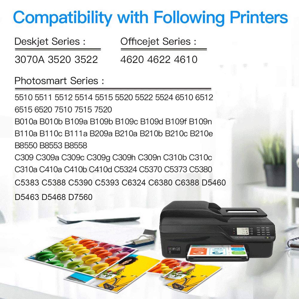 Lot 10 Cartouches Encre Compatibles HP 364/364XL - Pour Photosmart, Deskjet, Officejet - 4 Noires, 2 Cyan, 2 Magenta, 2 Jaunes