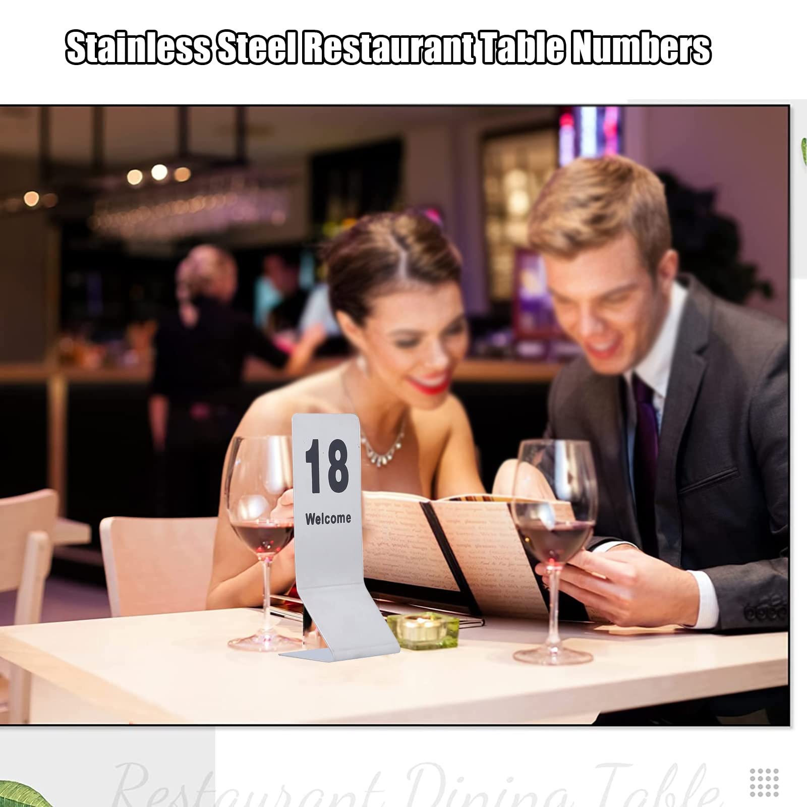 V3VOGUE Table Number Holder Stainless Steel Table Signs Used For