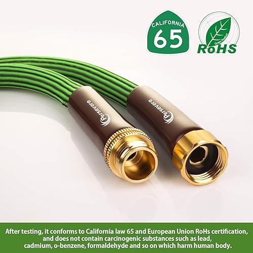 Miniatura 5 de persevere - Manguera de jardín ligera, de riego suave, para riego de césped, patio, jardín, lavado de automóviles y del hogar, 25, 50, 75 y 100 pies