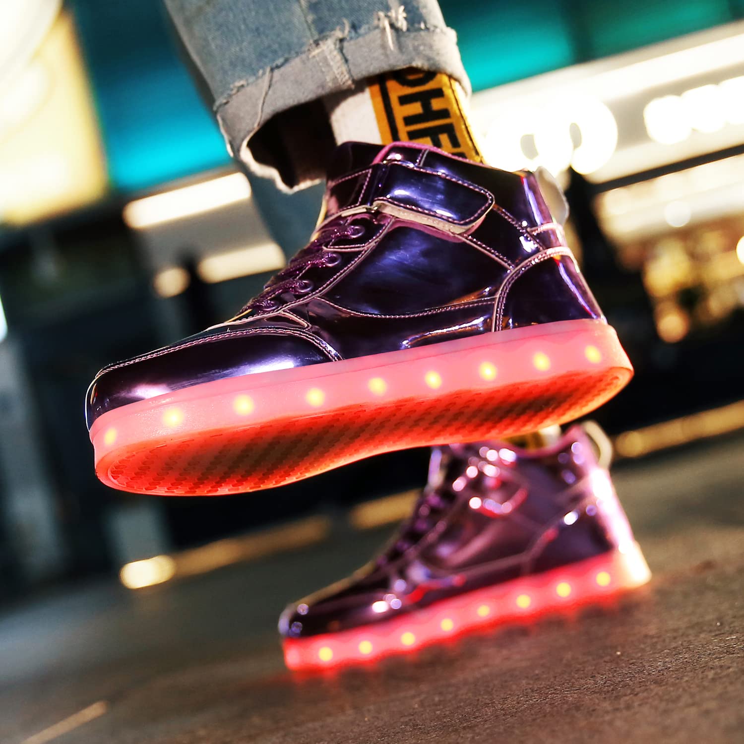 Kids Light up Shoes LED Sneakers USB Charging Flashing Trainers for Boys Girls High Top Sneakers