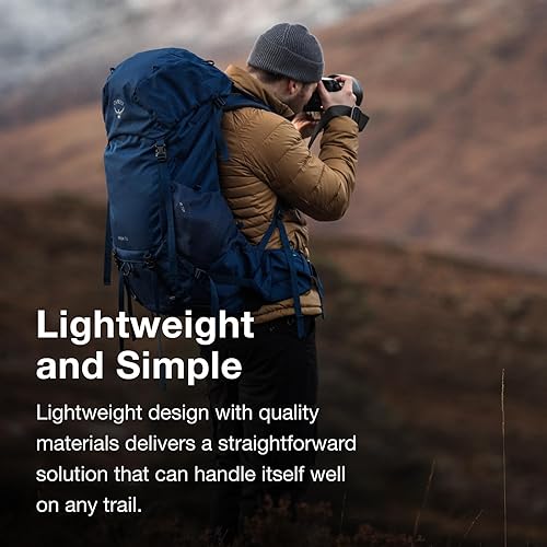 Miniatura 3 de Osprey Rook 50L Mochila de mochilero para hombre, Astology AzulBlue Flame