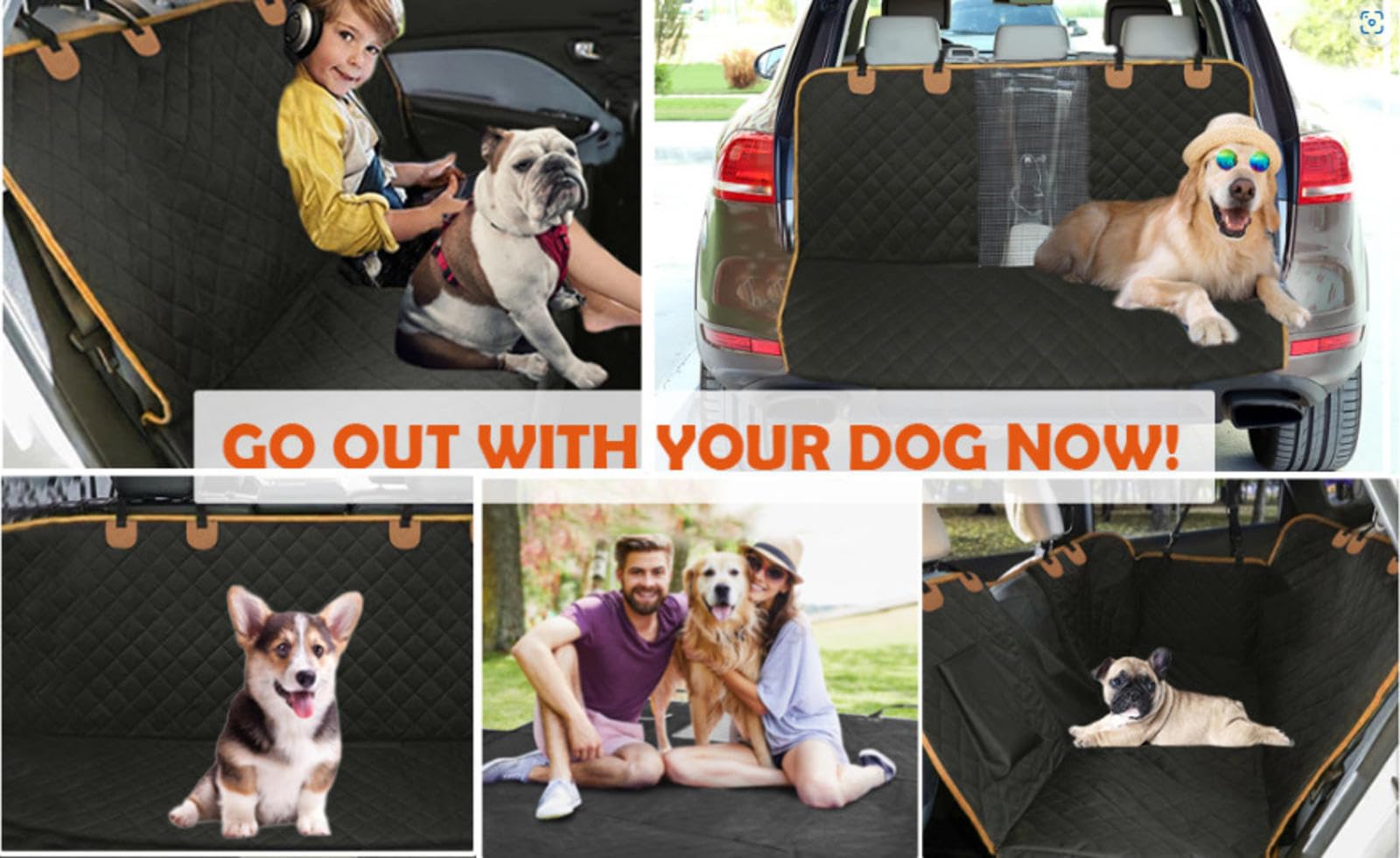 NIBHZ Cuscino per sedile posteriore per auto per animali domestici impermeabile e antisporco con rete aperta tappetino per cani ispessito