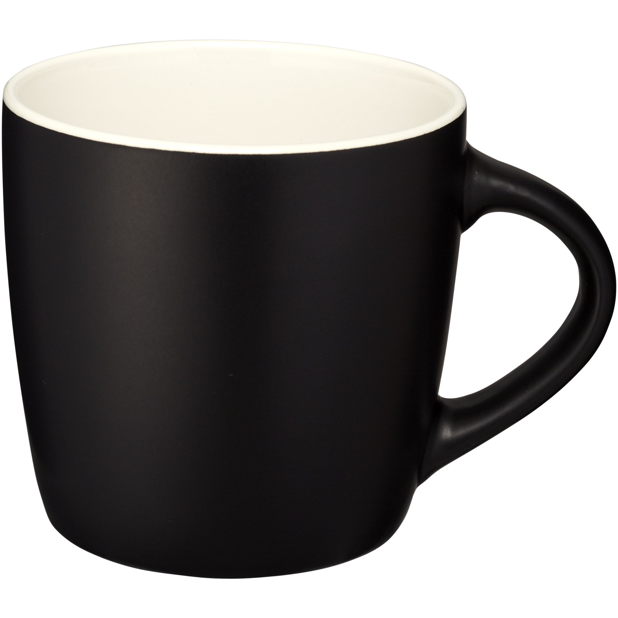 Bullet Riviera Ceramic Mug 350ml Matte Exterior Solid Black/White