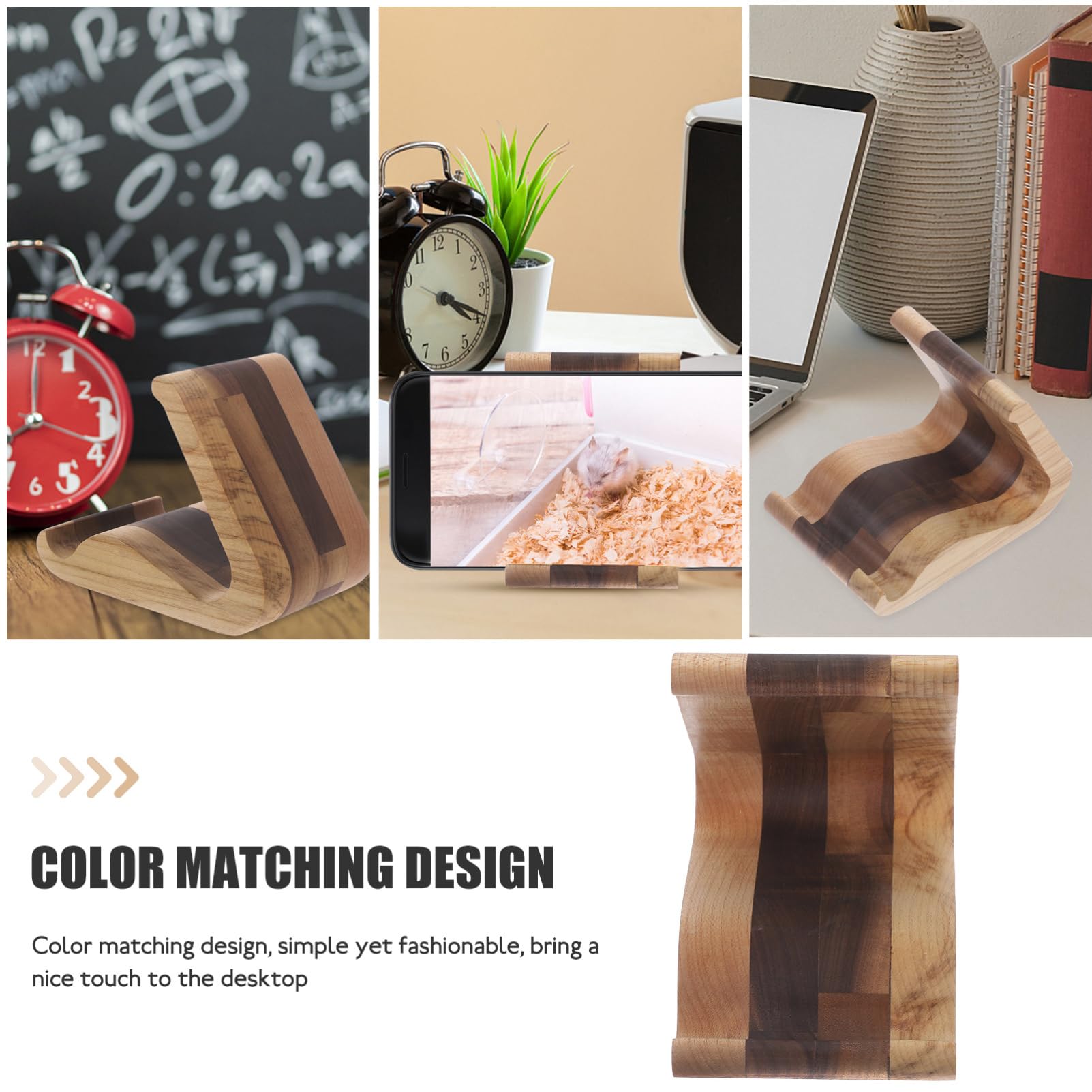Uonlytech Supporto Per Tablet in Legno Base Stabile Multifunzione Portatile Facile Da Trasportare Per Lo Streaming