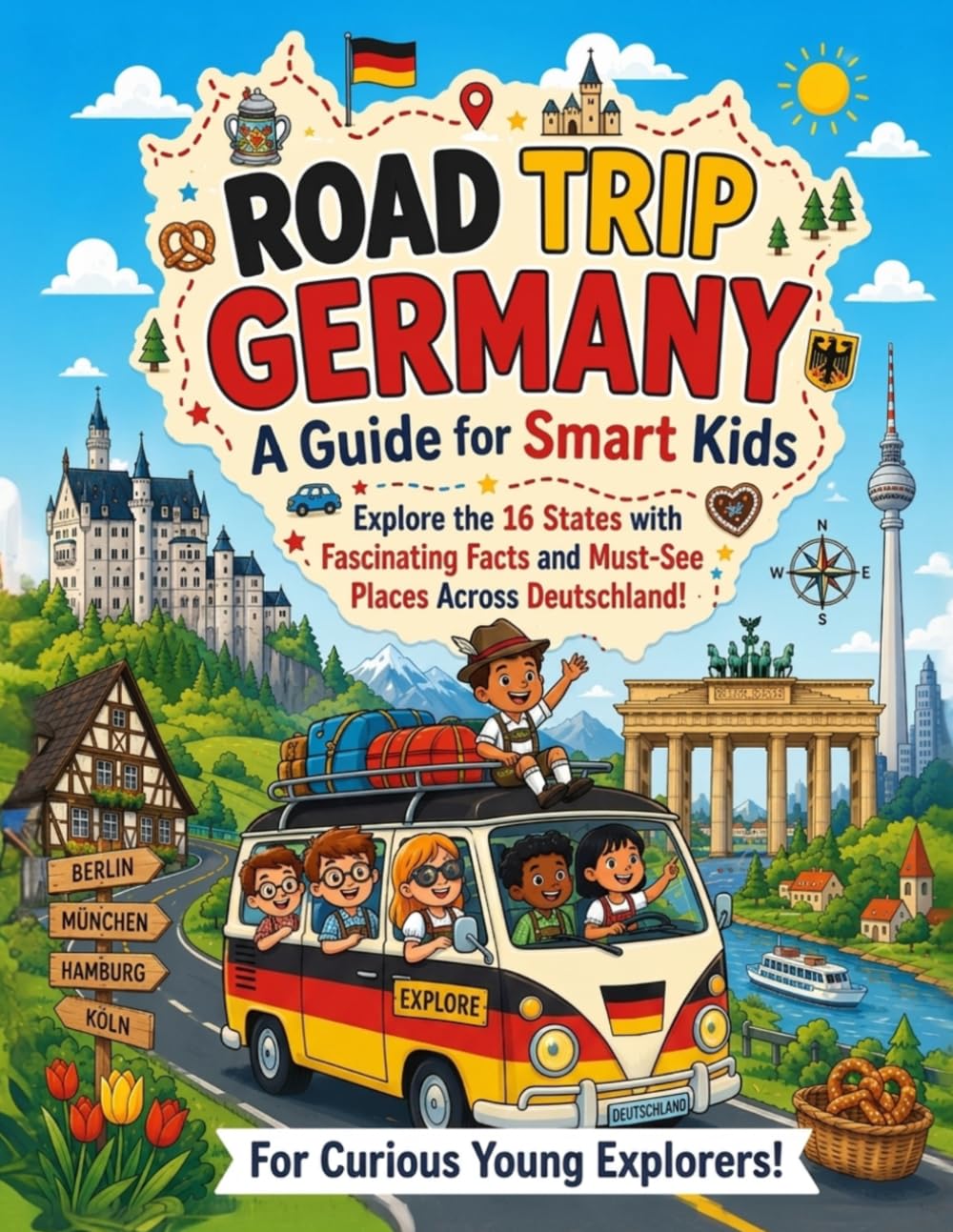 Road Trip Germany: A Guide for Smart Kids: Explore the 16 States with Fascinating Facts and Must-See Places Across Deutschland for Curious Young Explorers! (Smart Kids Road Trip Series)