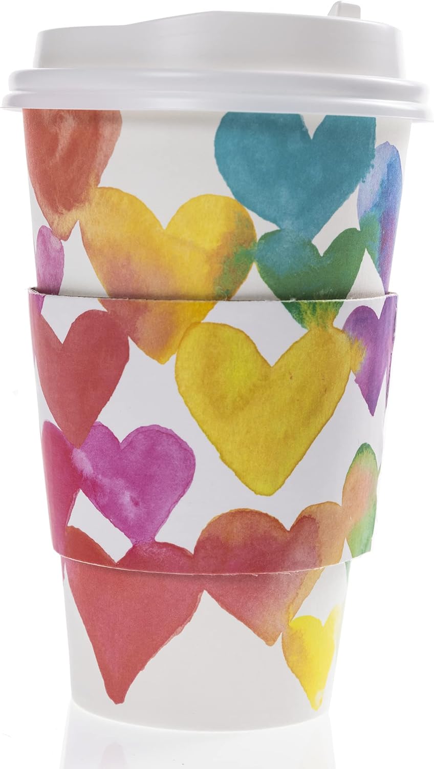 Graphique 12Pack Disposable to Go Coffee Cups Rainbow