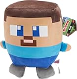 Mattel Minecraft Cuutopia Plush Toy, 10-inch Steve Soft Rounded Pillow Doll, Video Game-Inspired Character Collectible