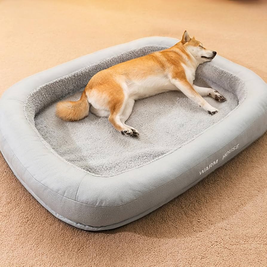 猫 犬 ベッド ペットベッド 洗える ふかふか あったか 防寒 グレークッション zzy-cww-l-001.jpg