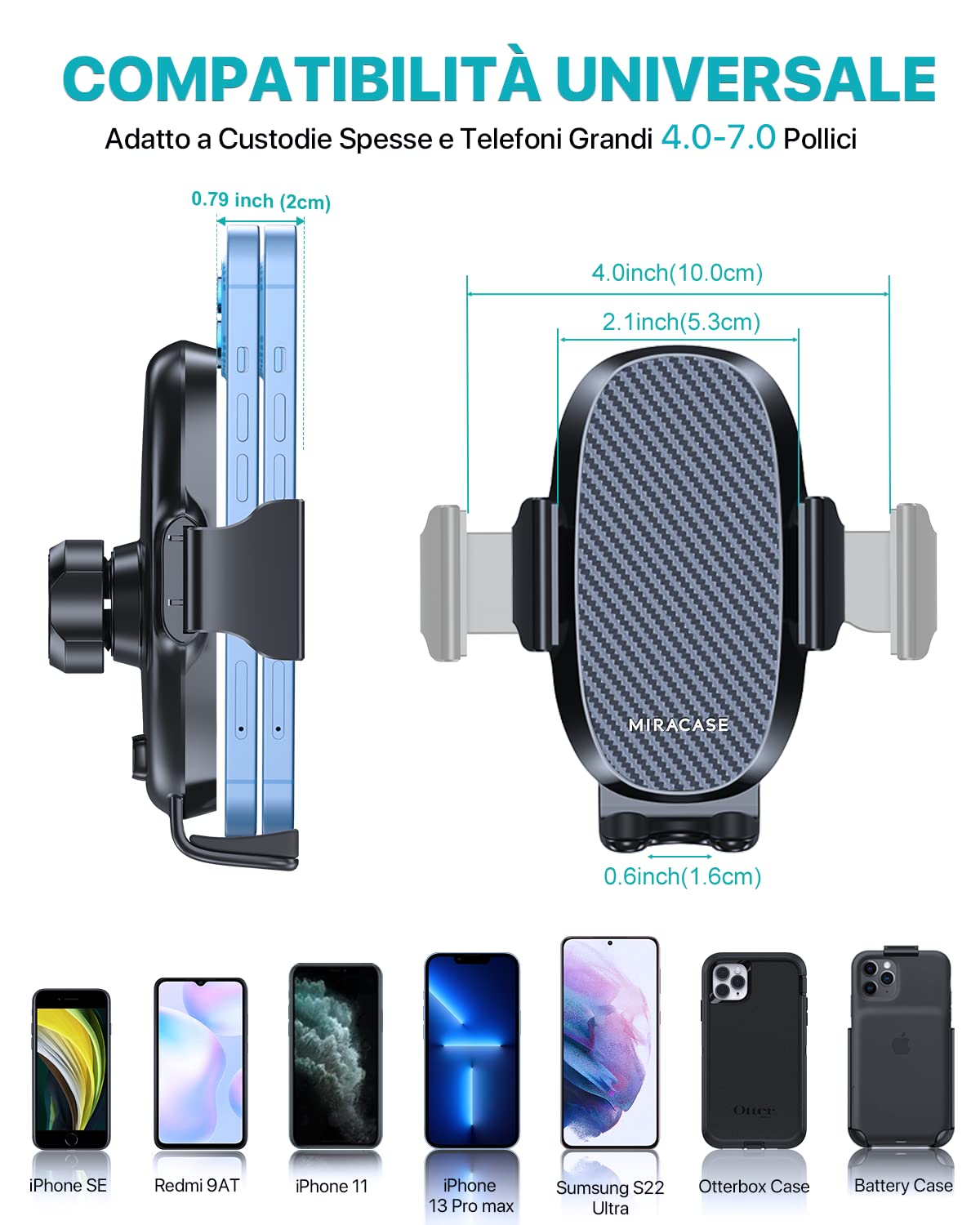 Miracase [Ultra-Stable et Forte Aspiration] Support de téléphone Auto de Tableau de Bord,